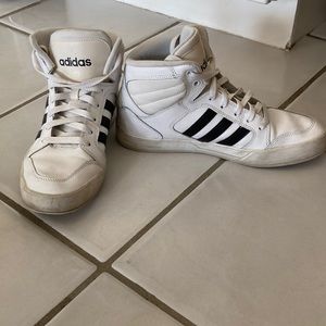 Classic white adidas high tops